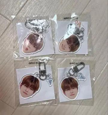 treasure 아사히 얼굴 아크링 키링 캡슐 토이