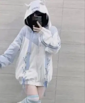 지뢰계 서브컬쳐 천사계 패션 후드티 M 사이즈