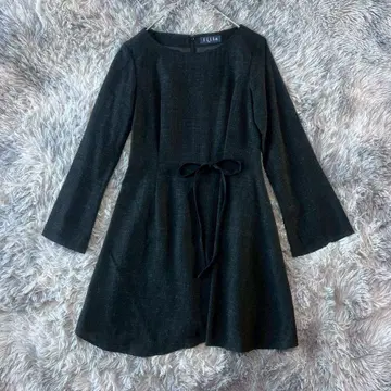 ELLE 튜닉 원피스 [ 38 ] 차콜 그레이 울 혼방 엘레강트