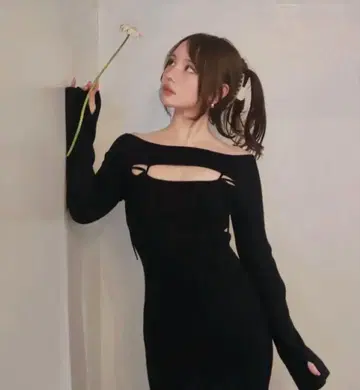 andmary Bebe 니트 드레스 블랙 black 앤드마리