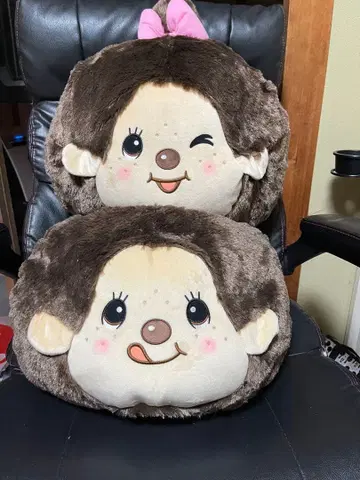 몽치치 페이스 BIG 봉제 인형 2! 2종 세트입니다.