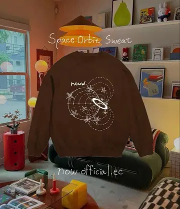 nouw. 2025 A/W 맨투맨 트레이닝복 브라운