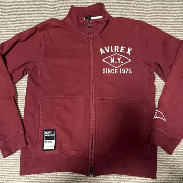 AVIREX 버건디 집업 맨투맨