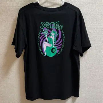 XGIRL 백 프린트 T셔츠 블랙