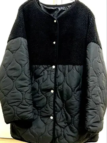 [새상품급] 플리스 다운 자켓 블랙 M 사이즈