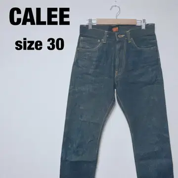 CALEE 스트레이트 데님 다크 네이비 사이즈 30