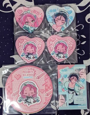 에이리언 스테이지 ALIENSTAGE 아니카페 하트 캔뱃지 특전 미지스아