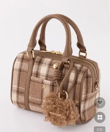 하트 참 포함 미니 보스턴 백