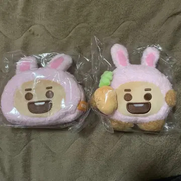 BT21 SHOOKY 토끼 봉제 인형 S 사이즈와 페이스 파우치 세트