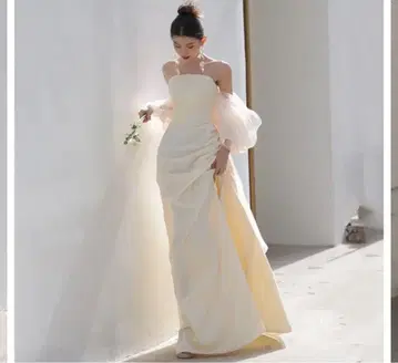 웨딩 드레스 머메이드 드레스 화이트