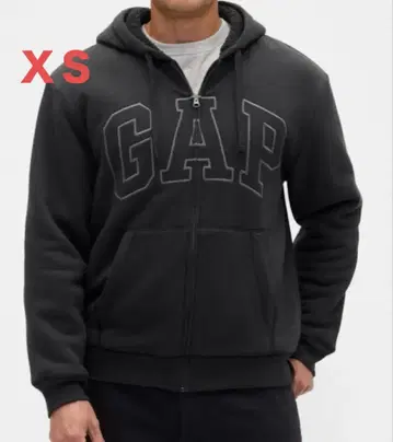 새상품 GAP 보아 안감 후드티 XS 블랙 집업 후드티