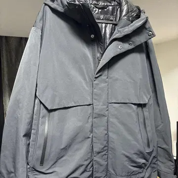 UNIQLO+j 하이브리드 오버사이즈 후드티 L 사이즈 다크 그레이