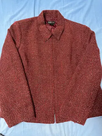 지퍼 자켓 테일러드 자켓 트위드 해링턴 자켓