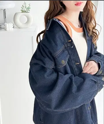 Java 퀼팅 Big 오버 사이즈 데님 자켓