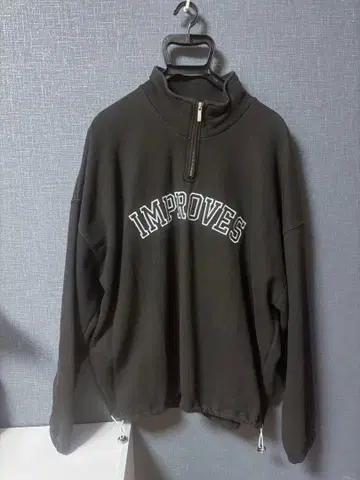 improves 블랙 하프 지퍼