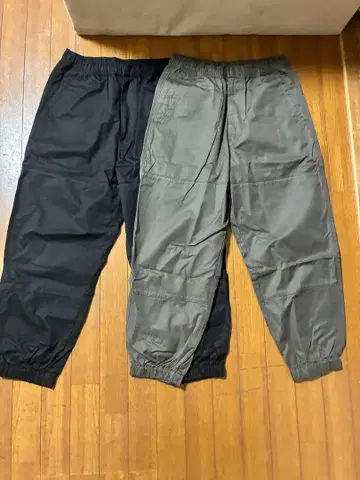 유니클로 유 와이드 핏 조거 팬츠 세트 판매 블랙 올리브