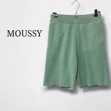 MOUSSY 마우지 니트 숏팬츠 안감 허리밴딩 그린 개성있는
