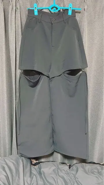 ADL 무릎 트임 카고 팬츠 한국 패션