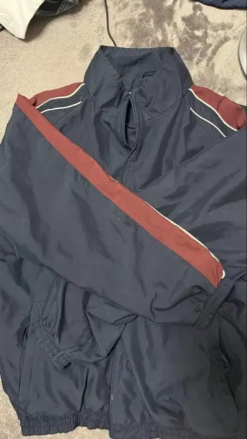 나일론 자켓 네이비/버건디 L 사이즈