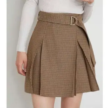 SNIDEL 체크 미니 벨티드 스커트 1