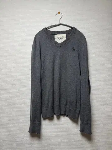 Abercrombie & Fitch 그레이 V넥 스웨터