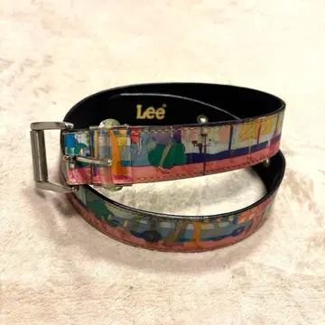 초레어 Lee 렌치큘러 입체 벨트 코믹풍 y2k PVC