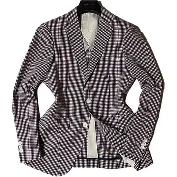 정장 셀렉트 시어서커 자켓 A4 깅엄 체크 패턴 컨디션 최상