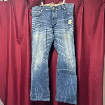 팬디에스타 웅묘근제 자수 스트레치 데님 팬츠 W38