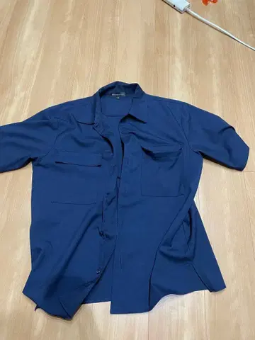 네이비 반팔 셔츠와 팬츠 세트 L, 셋업