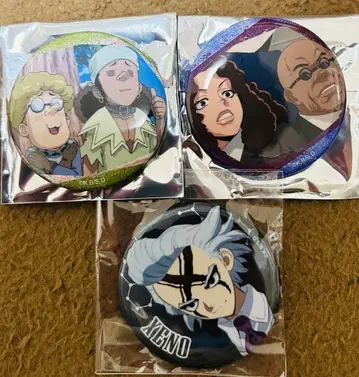 Dr.STONE 글리터 캔뱃지 제노 카를로스 맥스 마야 브로디