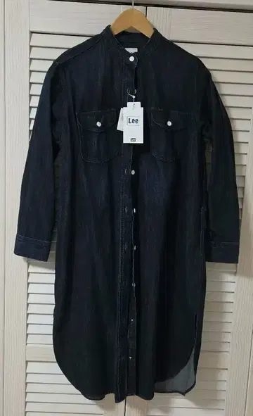 Lee 택 포함 새상품 다크 데님 셔츠 원피스 M