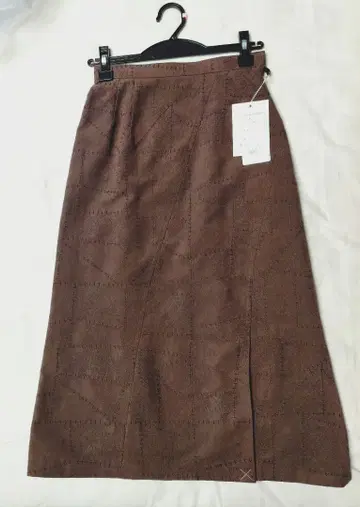 브라운 디자인 플레어 스커트 9호