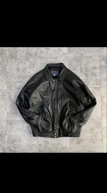 80s type A-2 real leather bomber jacket