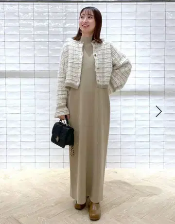 Apartbylowrys 전후 2way 트위드 가디건 원피스 세트