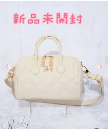 Lady 퀼팅 보스턴 백 S 크림 미개봉 새상품