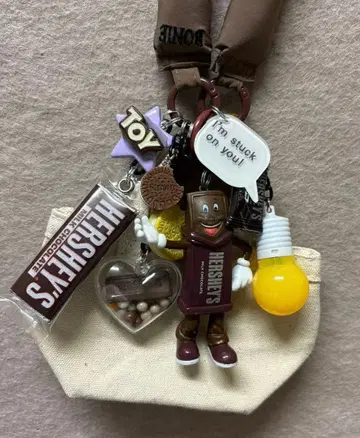 주렁주렁 키링 빅 부품 캔버스 백 라이트 포함