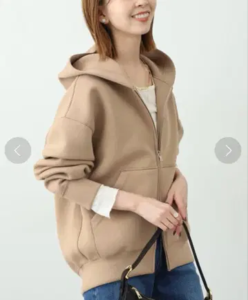 SLOBE IENA 슬로브 이에나 볼륨 집업 후디 카멜