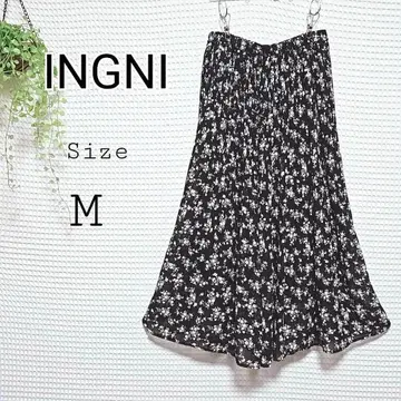 INGNI 플라워 프린트 플레어 스커트 M