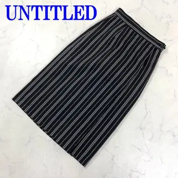 언타이틀 무릎 아래 기장 스커트 브라운 폴리에스테르 린넨 0 C3783