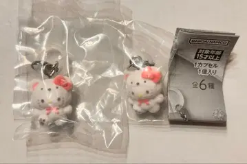 산리오 메지루시 액세서리 폭신폭신 스노우 키티 2개