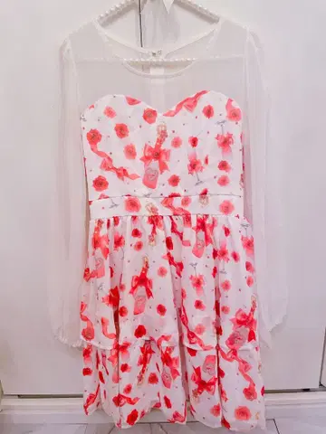 [레어] 시착만 한 상품 MARS 마즈 샴페인 패턴 원피스 헤이세이 갸루