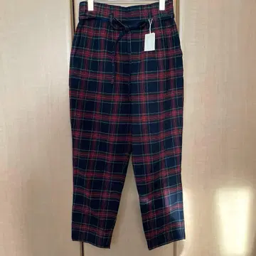 택 포함 새상품 스튜디오 클립 약간 기모 체크 무늬 이지 팬츠 L