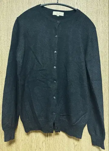 블랙 버튼 가디건 L 사이즈