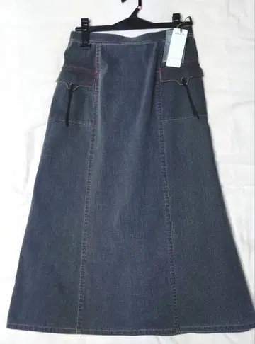 스트레치 데님 디자인 플레어 스커트