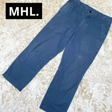 MHL. 마가렛호웰 컬러 치노 팬츠 블루 버튼 플라이