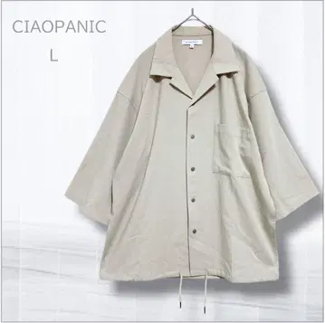 차오패닉 오버 사이즈 셔츠 드로스트링 롱 베이지 L 캐주얼