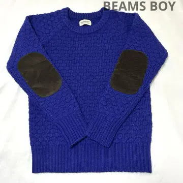 BEAMS BOY 빔즈 보이 블루 엘르 패치 니트 스웨터