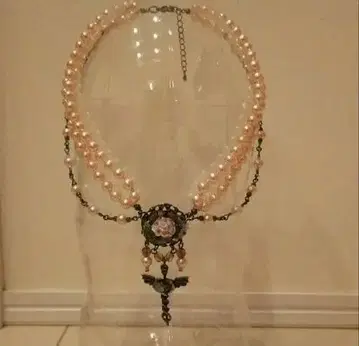 빈티지풍 펄 목걸이 슈바르츠