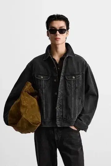 ZARA 다크 그레이 데님 자켓 L 사이즈