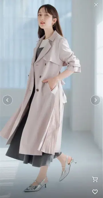 새상품 MISCH MASCH 사이드 플리츠 트렌치코트 S 사이즈